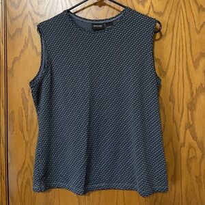 New York Company Black/Gray Sleeveless Shell Shirt Large